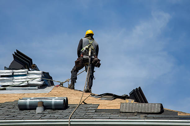 Professional Gutter Installation technician working in Solebury, PA